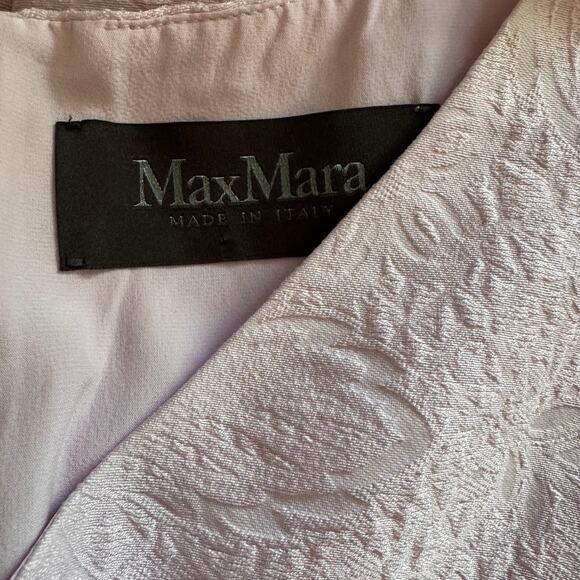 MaxMara Pianoforte Floral Design Jacquard Pink Purple Dress Size 6 - Picture 4 of 8